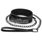 Ошейник с поводком Bedroom Fantasies Collar & Leash, черный - Фото №1