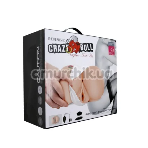 Искусственная вагина и анус с вибрацией Crazy Bull Vagina And Anal 107Z-1, телесная