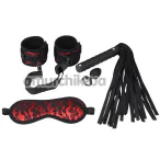 Бондажный набор Wild Play BDSM Set 4 Pcs С7, красно-черный - Фото №1