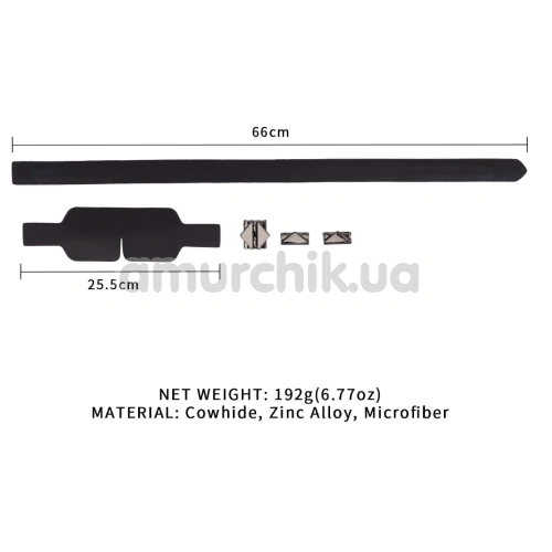 Маска Lockink Luxury Leather Blindfold Kit, черная