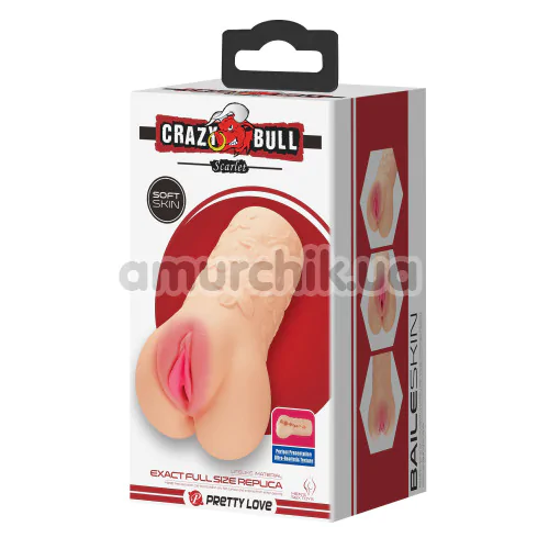 Штучна вагіна Crazy Bull Scarlet, тілесна