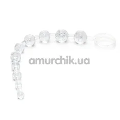 Анальная цепочка Extreme Pure Gold X-10 Beads, прозрачная - Фото №1