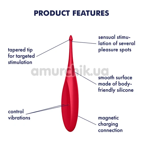 Клиторальный вибратор Satisfyer Twirling Fun, красный