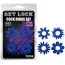 Набор из 4 эрекционных колец Get Lock Cock Rings Set, синий - Фото №6