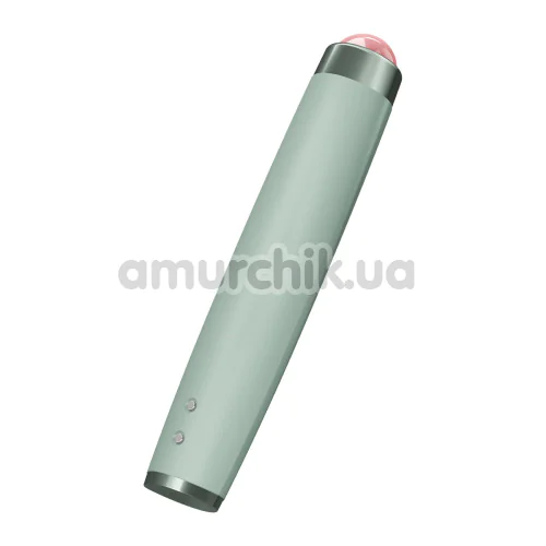 Ультразвуковая ручка-массажер для лица Geske Sonic Rose Quartz LED Depuffing Pen 8 in 1, зеленая