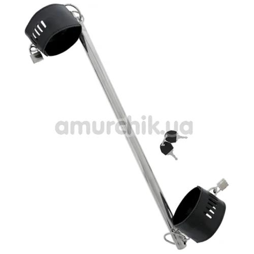 Фиксаторы для ног Blaze Luxury Fetish Spreader Bar & Ankle Cuffs, черные - Фото №1