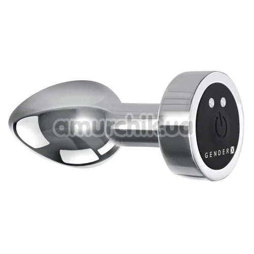 Анальная пробка с вибрацией Gender X Rockin Metal Plug Mini, серебряная