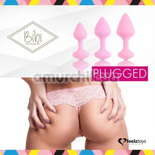 Набір анальних пробок FeelzToys Bibi, рожевий
