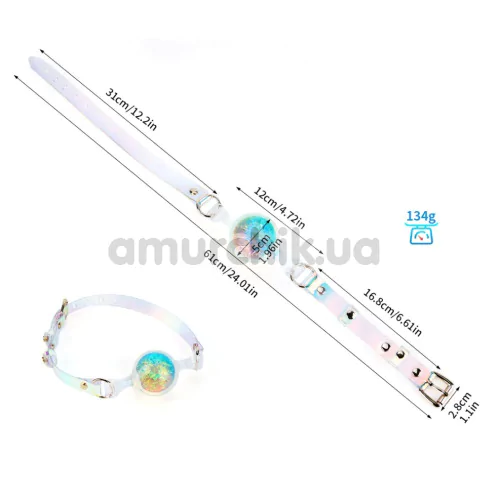Кляп Univibe Crystal Gag L, різнокольоровий