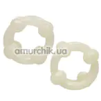 Набор эрекционных колец Island Rings Double Stackers светящийся в темноте, 2 шт - Фото №1