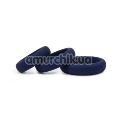 Набор эрекционных колец Hombre Xtra Stretch Silicone C-Bands, синий