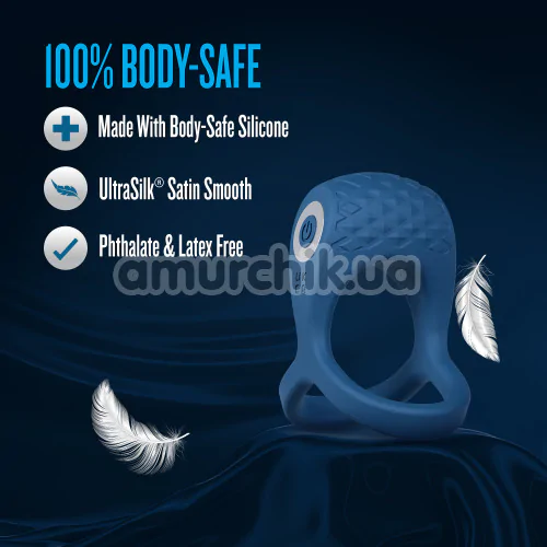 Віброкільце для члена Performance Plus Dual Flex Pro, синє