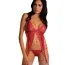 Комплект 2PC Lace Garter Set Red (модель RR75321180B): боди + трусики-стринги