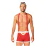Костюм Санты Obsessive Mr Claus Set, красный: трусы с подтяжками + шапка - Фото №3