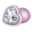 Анальная пробка с прозрачным кристаллом Exclusivity Jewellery Pearl Pink Heart Plug L, розовая - Фото №3