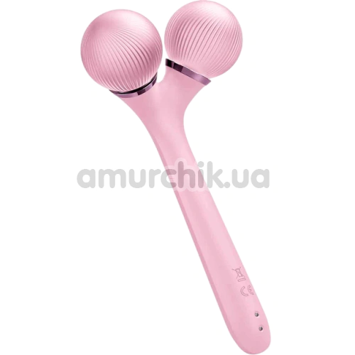 Ультразвуковий масажер Geske Sonic Facial & Body Roller 4 in 1, світло-рожевий