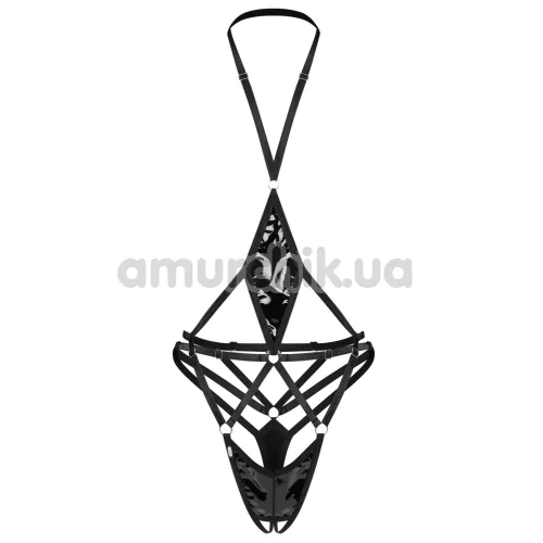 Боді Obsessive Keira Lise Сrotchless, чорне