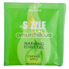Оральний гель з зігріваючим ефектом Sensuva Sizzle Lips Caramel Apple - яблуко в карамелі, 6 мл - Фото №1