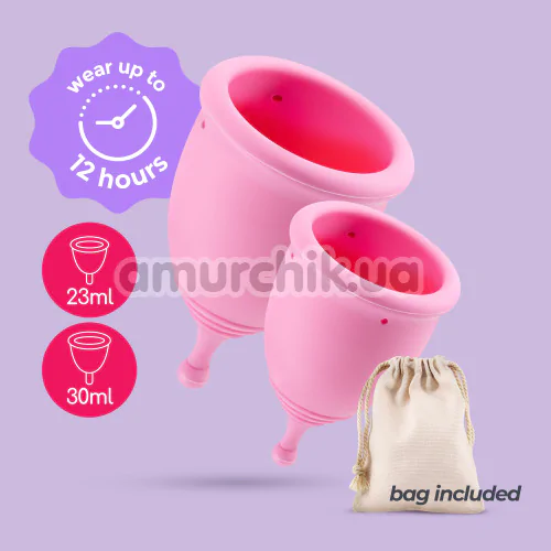 Набір з 2 менструальних чаш Crushious Minerva, рожевий