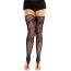 Панчохи Leg Avenue Floral Net Toe Loop Footless Thigh Highs, чорні - Фото №2