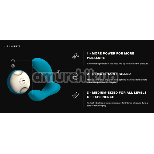 Вібростимулятор простати для чоловіків Lelo Hugo (Лело Х'юго), чорний