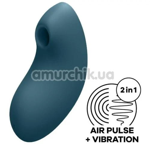 Симулятор орального секса для женщин с вибрацией Satisfyer Vulva Lover 2, синий