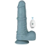 Вібратор з поштовхами Dual-Layered Silicone Nature Cock LV419201, синій - Фото №1