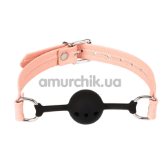 Кляп Liebe Seele Dark Candy Breathable Silicone Ball Gag, рожевий - Фото №1