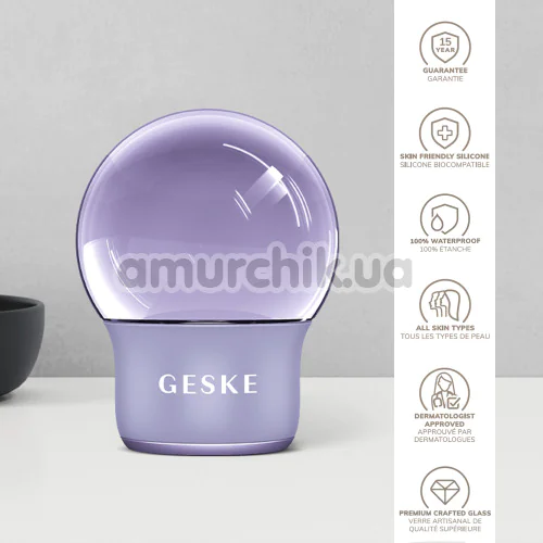 Масажер для обличчя та тіла Geske Cool & Warm Face and Body Massager 7 in 1, бузковий