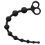 Анальная цепочка Alume Silicone Anal Bead Chain With Double Ring, черная - Фото №3