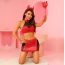 Костюм дьяволицы JSY Sexy Lingerie 8317, красный: юбка + топ + ободок + стек - Фото №4