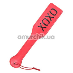 Шльопалка квадратна DS Fetish Paddle XOXO, червона - Фото №1