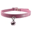 Нашийник з дзвіночком DS Fetish Leather Collar With Bell, рожевий - Фото №1