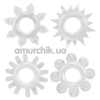 Набір з 4 ерекційних кілець Get Lock Cock Rings Set, прозорий - Фото №1