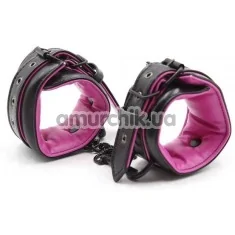 Фіксатори для рук Loveshop Luxury Fetish Black & Pink Hands, чорно-рожеві - Фото №1