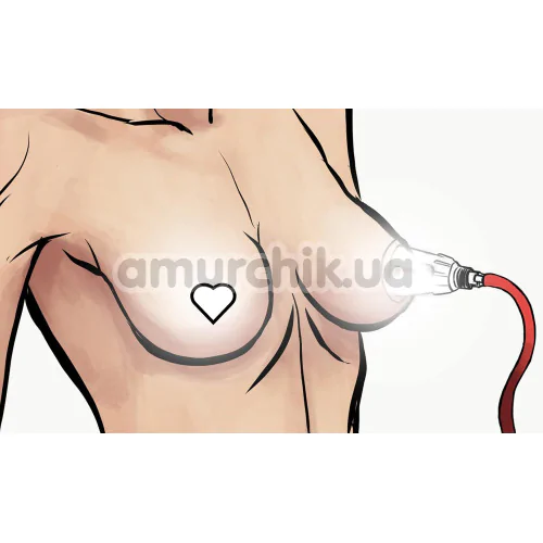 Вакуумная помпа для сосков Temptasia Nipple Squeeze Pump System, прозрачная