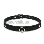 Нашийник DS Fetish Collar With Ring, чорний - Фото №1