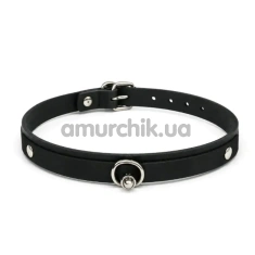 Ошейник DS Fetish Collar With Ring, черный - Фото №1