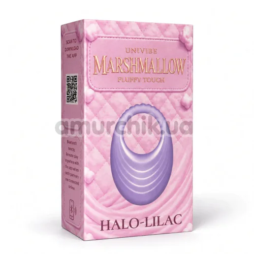 Виброкольцо для члена Univibe Marshmallow Fluffy Touch Halo, фиолетовое