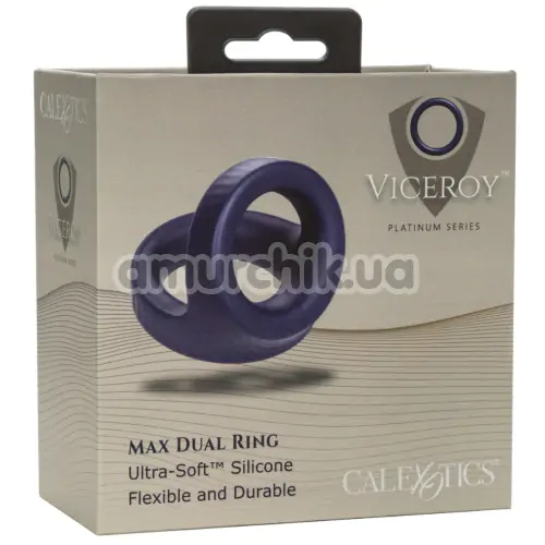Эрекционное кольцо для члена Viceroy Max Dual Ring, синее