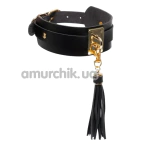 Ошейник с поводком Kinky Diva Collar Me! Teasing Tassel Collar, черно-золотой - Фото №1