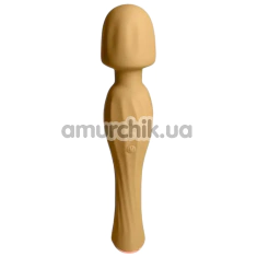 Універсальний вібромасажер Sweet Em Velvet Lure Vibe Spiral Wand, жовтий - Фото №1