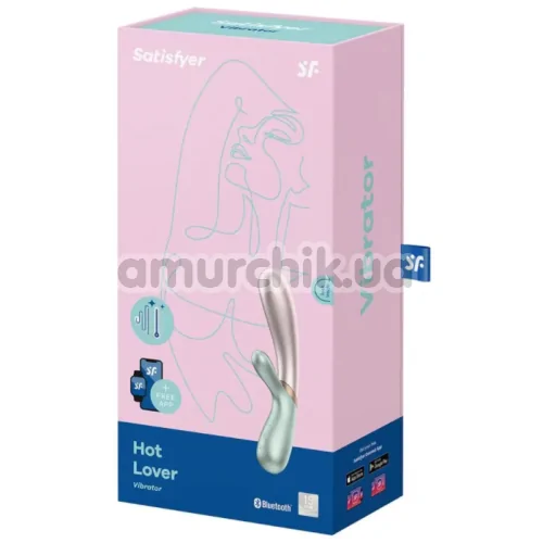 Вибратор с подогревом Satisfyer Hot Lover, розово-бирюзовый