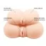 Штучна вагіна та анус з вібрацією Crazy Bull Dual Vagina And Ass 009136, тілесна - Фото №7
