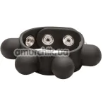 Ерекційне кільце для члена Weighted Silicone Ball Stretcher, чорне - Фото №1