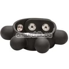 Ерекційне кільце для члена Weighted Silicone Ball Stretcher, чорне - Фото №1