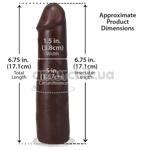 Фаллоимитатор Doc Johnson The Realistic Cock 7, коричневый