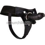 Страпон Ouch! Realistic 6 Strap-On With Elastic Straps, чорний - Фото №1