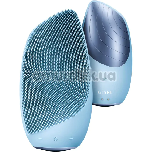 Ультразвуковая щетка для лица Geske Sonic Thermo Facial Brush 6 in 1, голубая