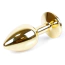 Анальна пробка з синім кристалом Exclusivity Jewellery Gold Plug, золота - Фото №3